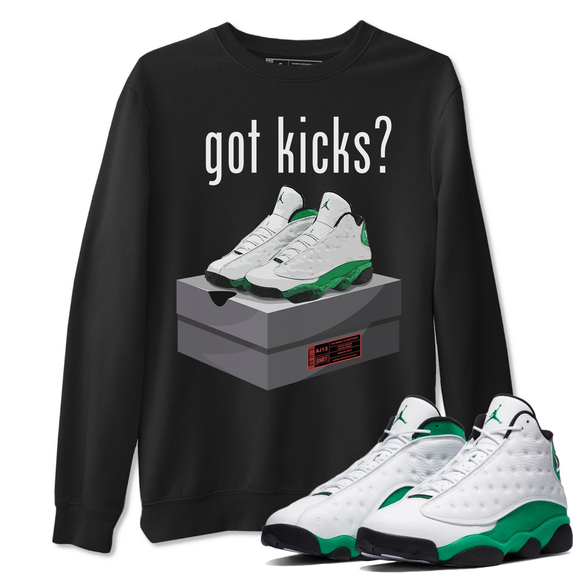 Jordan 13 Lucky Green Shirt To Match Jordans Got Kicks Sneaker Tees Jordan 13 Lucky Green Drip Gear Zone Sneaker Matching Clothing Unisex Shirts