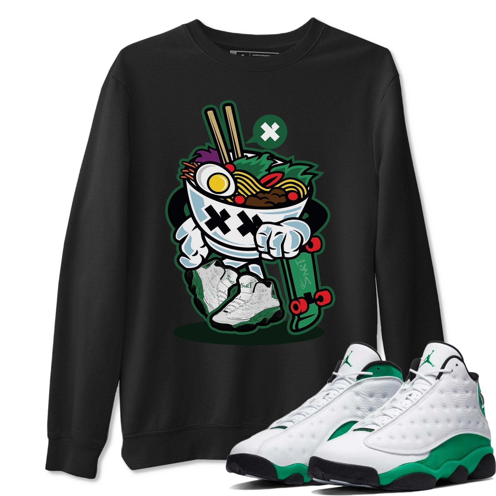 Jordan 13 Lucky Green Shirt To Match Jordans Ramen Style Sneaker Tees Jordan 13 Lucky Green Drip Gear Zone Sneaker Matching Clothing Unisex Shirts