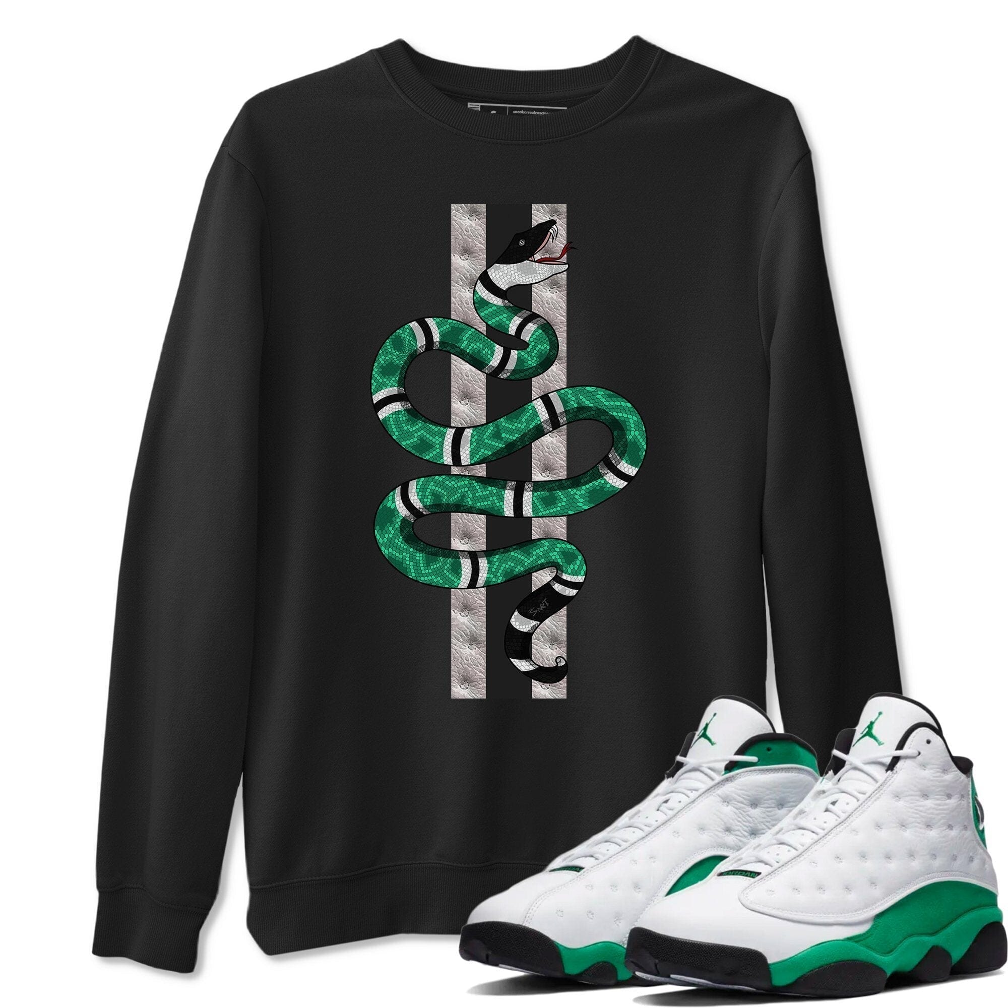 Jordan 13 Lucky Green Shirt To Match Jordans Snake Sneaker Tees Jordan 13 Lucky Green Drip Gear Zone Sneaker Matching Clothing Unisex Shirts