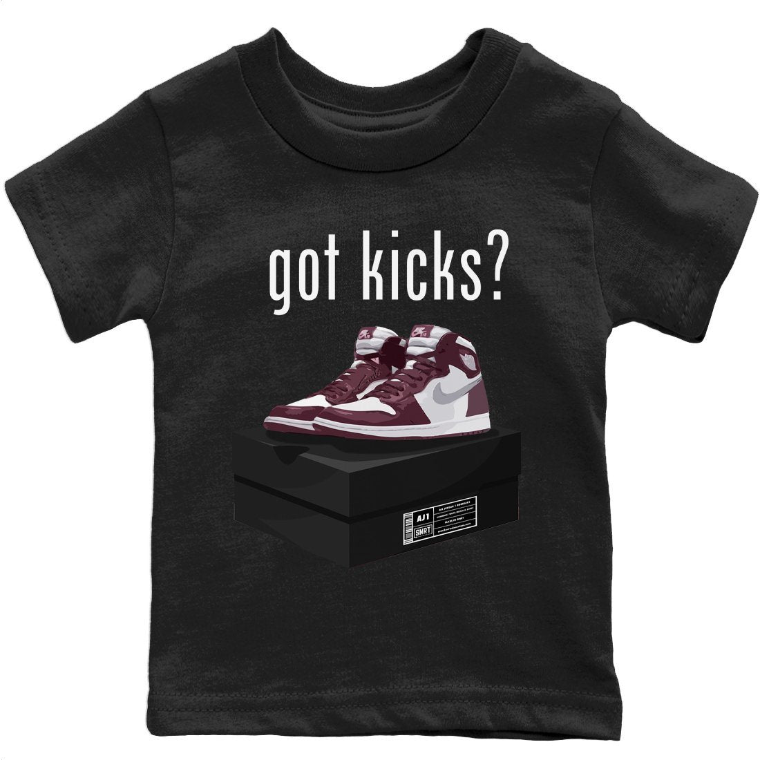Jordan 1 Bordeaux Sneaker Matching T-Shirt Got Kicks Sneaker Tees Jordan 1 Bordeaux Sneaker Release Tees Kids Shirts