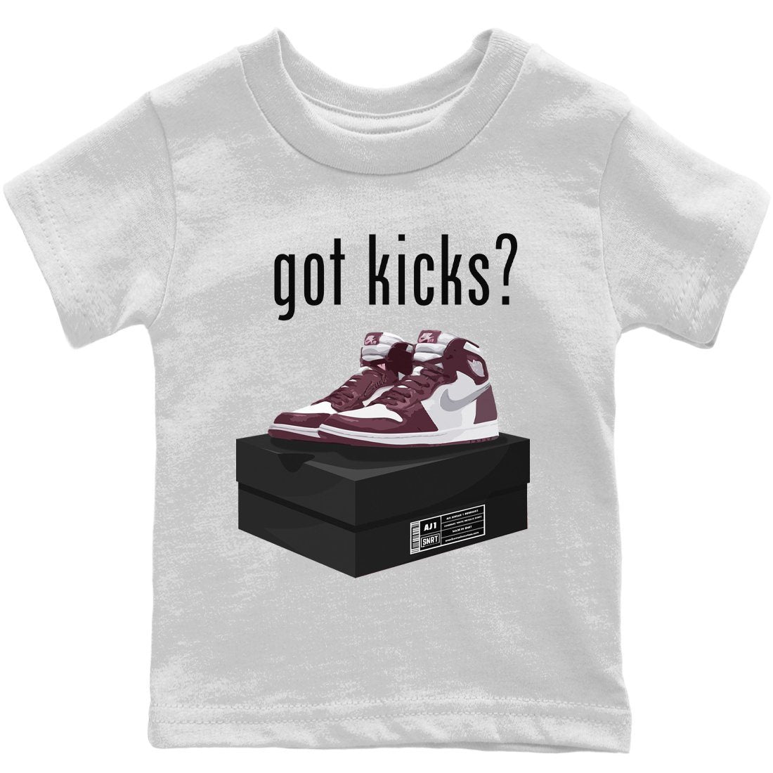 Jordan 1 Bordeaux Sneaker Matching T-Shirt Got Kicks Sneaker Tees Jordan 1 Bordeaux Sneaker Release Tees Kids Shirts