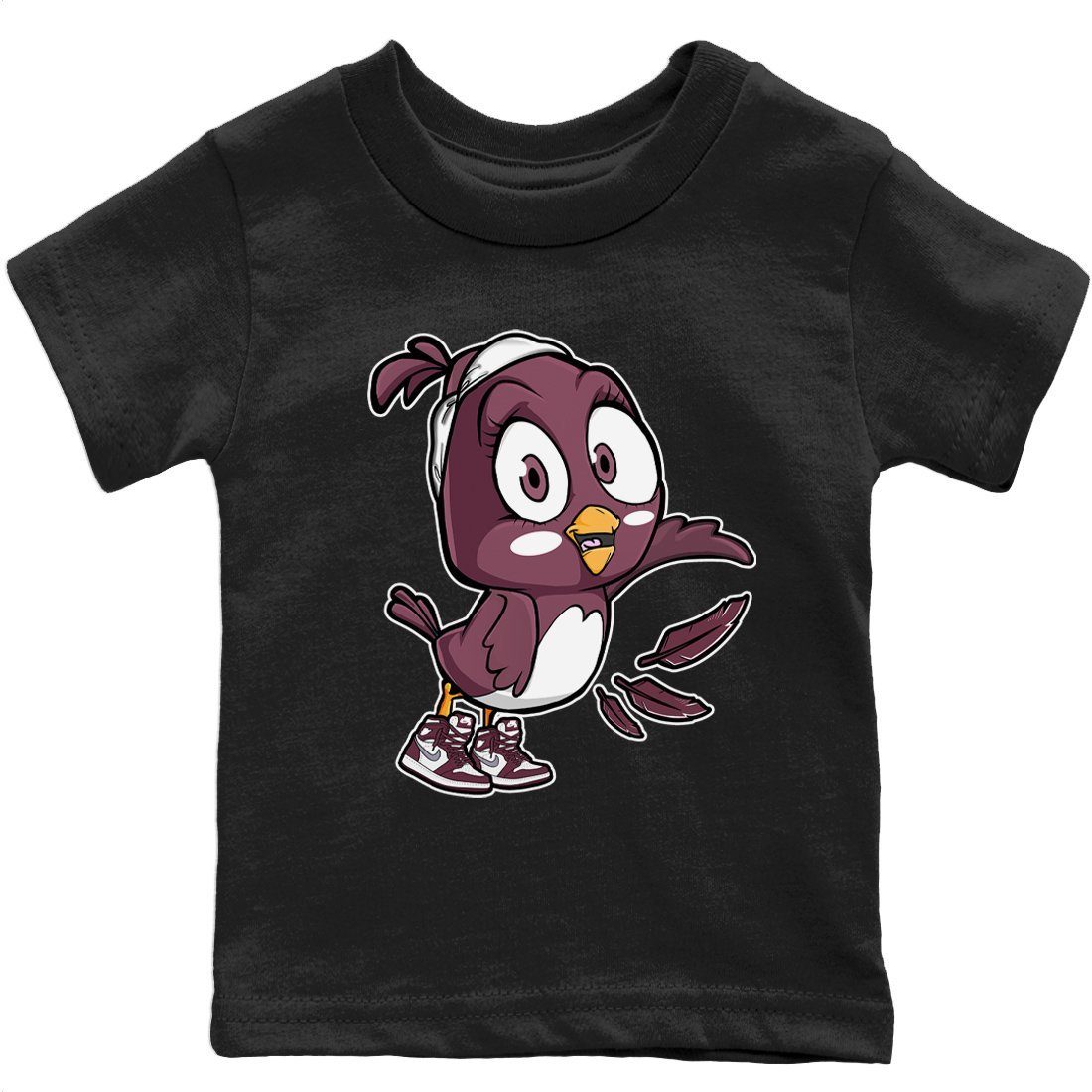 Jordan 1 Bordeaux Sneaker Matching T-Shirt Little Birds Sneaker Tees Jordan 1 Bordeaux Sneaker Release Tees Kids Shirts