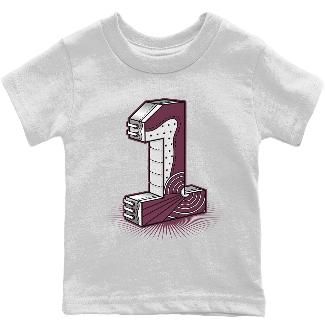 Jordan 1 Bordeaux Sneaker Matching T-Shirt One Statue Sneaker Tees Jordan 1 Bordeaux Sneaker Release Tees Kids Shirts