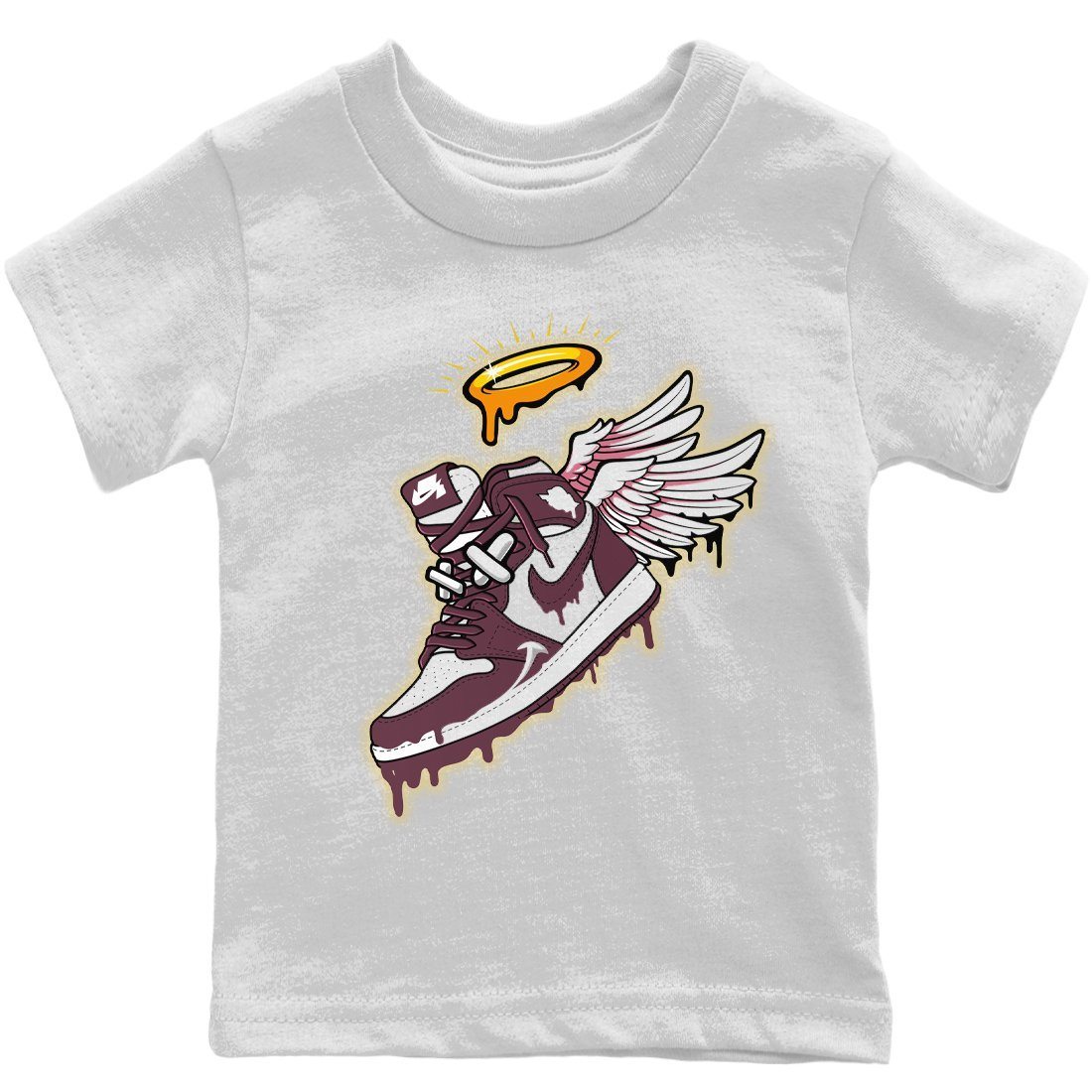 Jordan 1 Bordeaux Sneaker Matching T-Shirt Sneaker Angel Sneaker Tees Jordan 1 Bordeaux Sneaker Release Tees Kids Shirts
