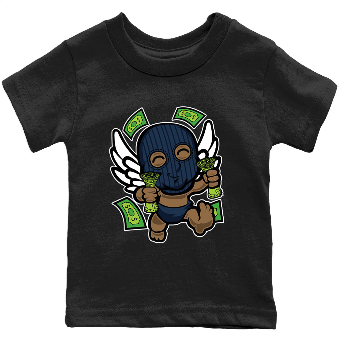 Jordan 13 Brave Blue Sneaker Matching T-Shirt Gangster Baby Sneaker Tees Jordan 13 Brave Blue Sneaker Release Tees Kids Shirts