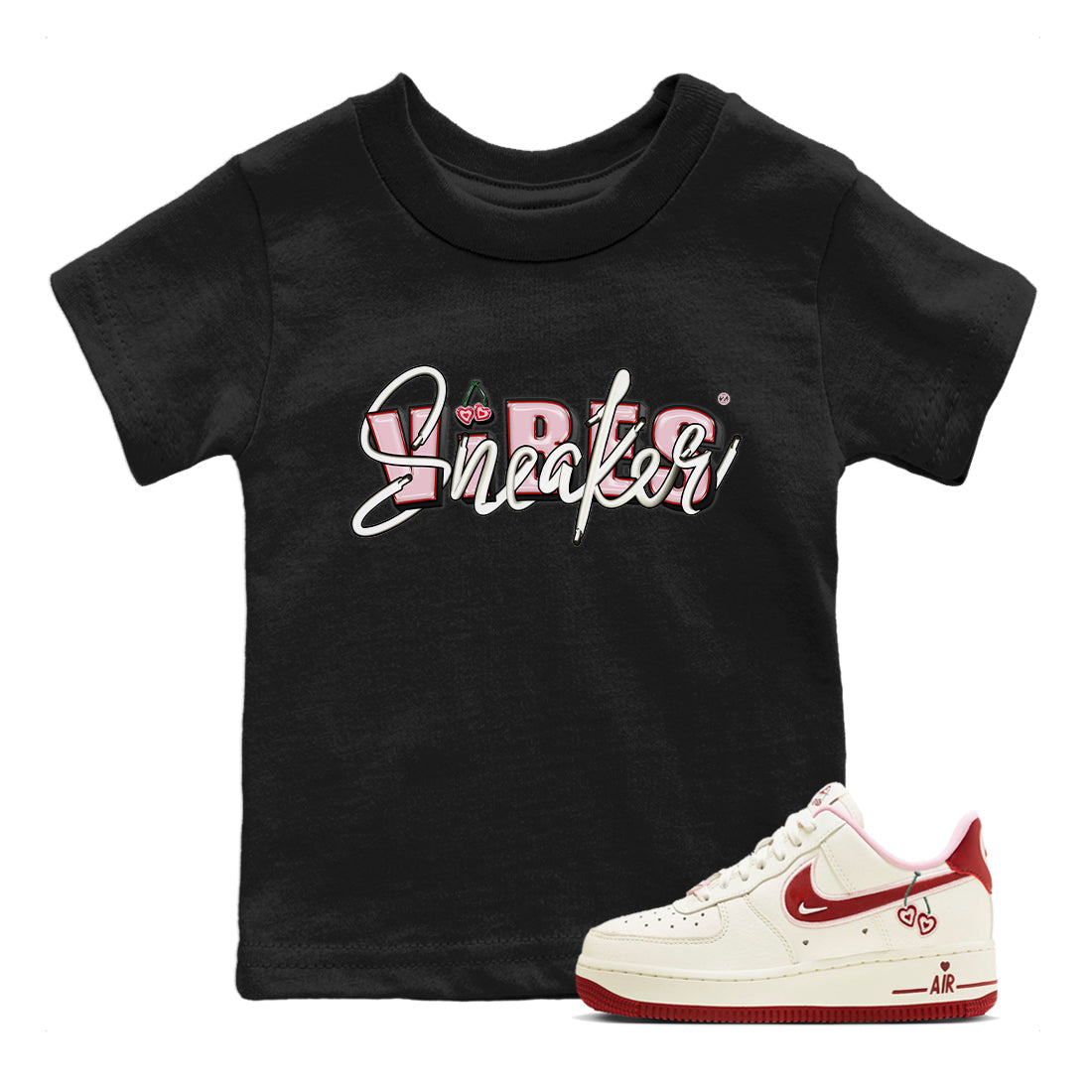 Air Force 1 Valentines Day Sneaker Match Tees Sneaker Vibes Sneaker Tees Air Force 1 Valentines Day Jordan to match sneaker T-Shirt Kids Shirts