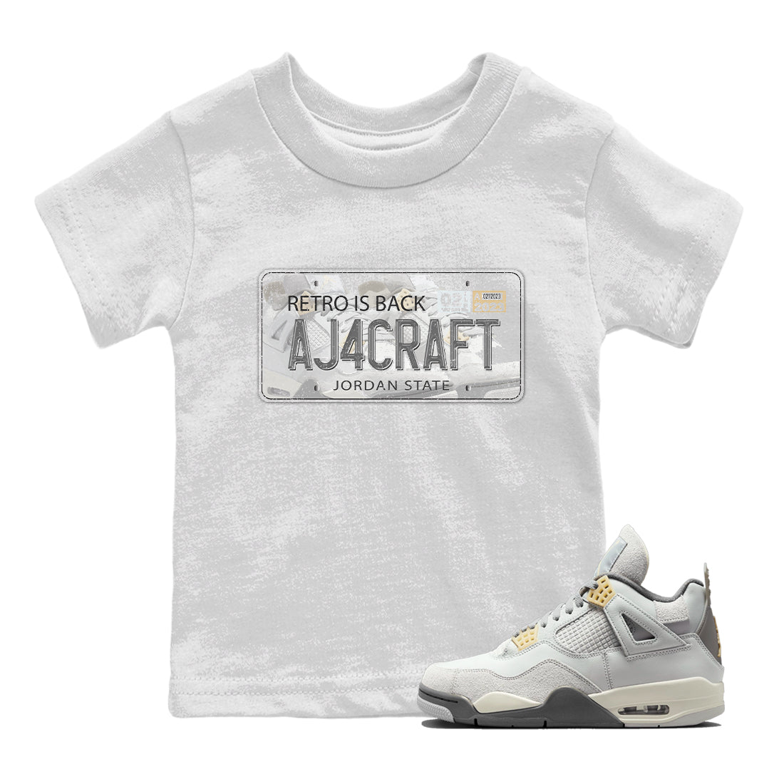 Jordan 4 Craft Sneaker Matching T-Shirt Jordan Plate Sneaker Tees Jordan 4 Craft Sneaker Release Tees Kids Shirts