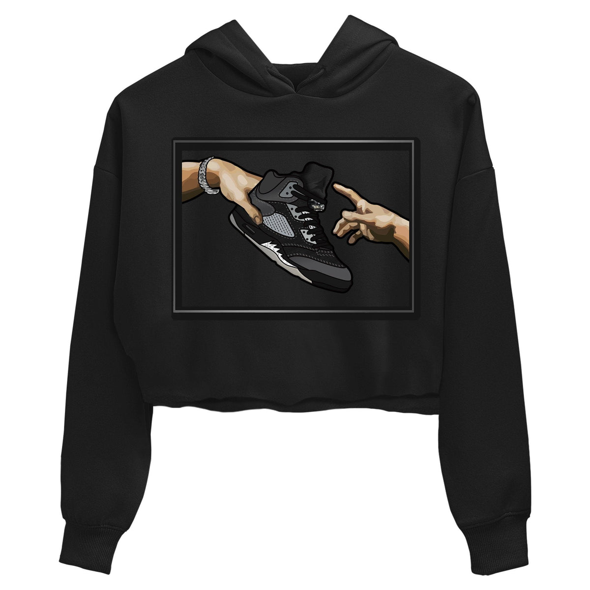 Jordan 5 Anthracite Sneaker Matching T-Shirt Adam's Creation Sneaker Tees Jordan 5 Anthracite Sneaker Release Tees Women's Shirts