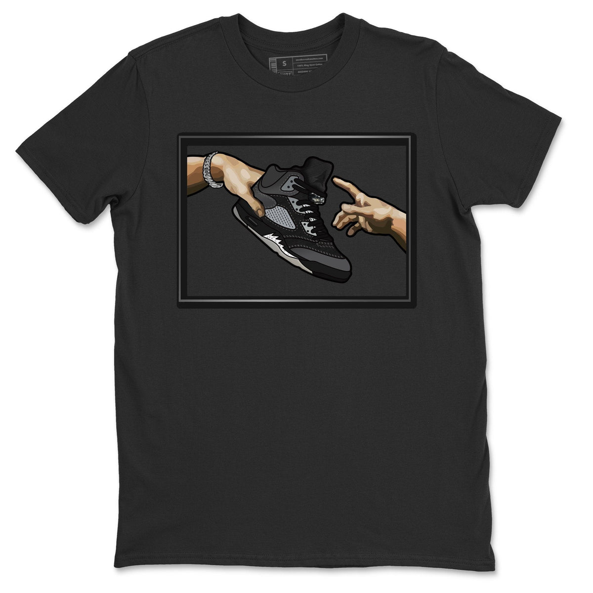 Jordan 5 Anthracite Shirt To Match Jordans Adam's Creation Sneaker Tees Jordan 5 Anthracite Drip Gear Zone Sneaker Matching Clothing Unisex Shirts