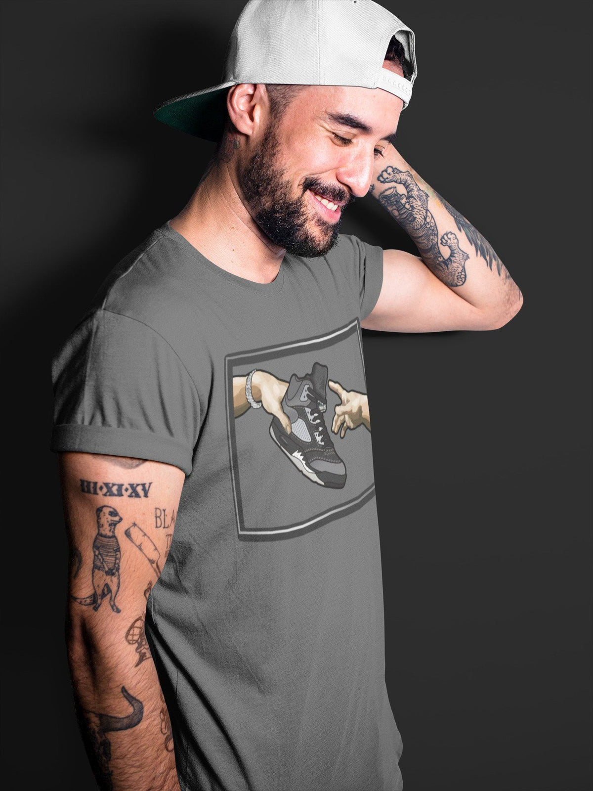 Jordan 5 Anthracite Shirt To Match Jordans Adam's Creation Sneaker Tees Jordan 5 Anthracite Drip Gear Zone Sneaker Matching Clothing Unisex Shirts