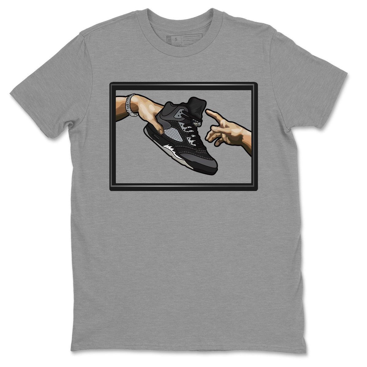 Jordan 5 Anthracite Shirt To Match Jordans Adam's Creation Sneaker Tees Jordan 5 Anthracite Drip Gear Zone Sneaker Matching Clothing Unisex Shirts