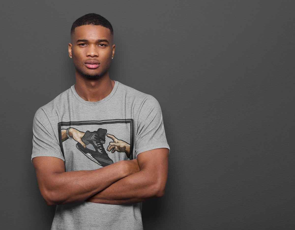 Jordan 5 Anthracite Shirt To Match Jordans Adam's Creation Sneaker Tees Jordan 5 Anthracite Drip Gear Zone Sneaker Matching Clothing Unisex Shirts