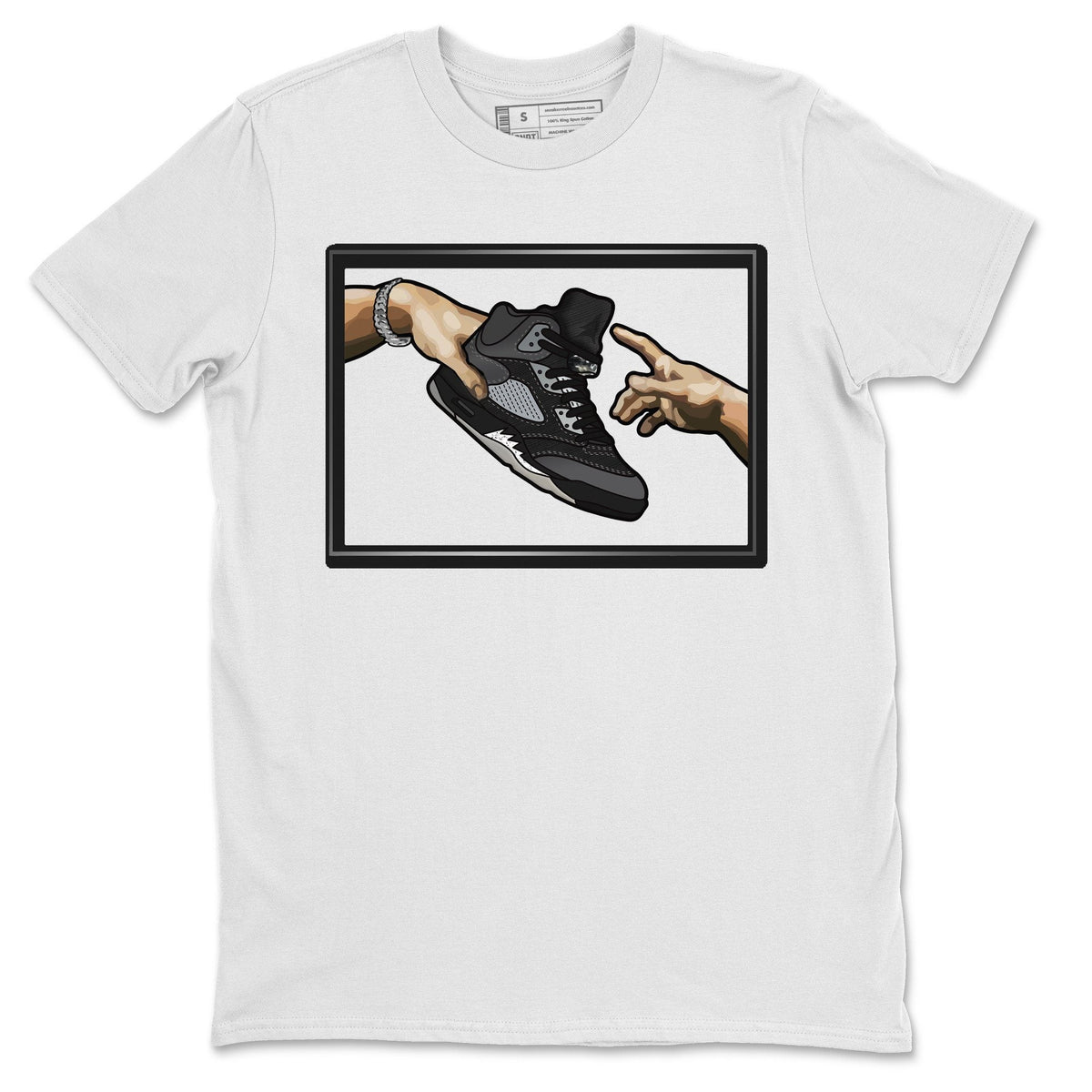 Jordan 5 Anthracite Shirt To Match Jordans Adam's Creation Sneaker Tees Jordan 5 Anthracite Drip Gear Zone Sneaker Matching Clothing Unisex Shirts