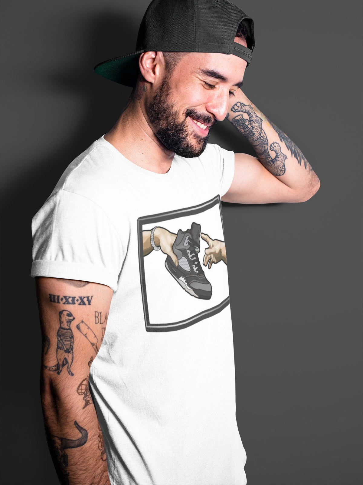 Jordan 5 Anthracite Shirt To Match Jordans Adam's Creation Sneaker Tees Jordan 5 Anthracite Drip Gear Zone Sneaker Matching Clothing Unisex Shirts