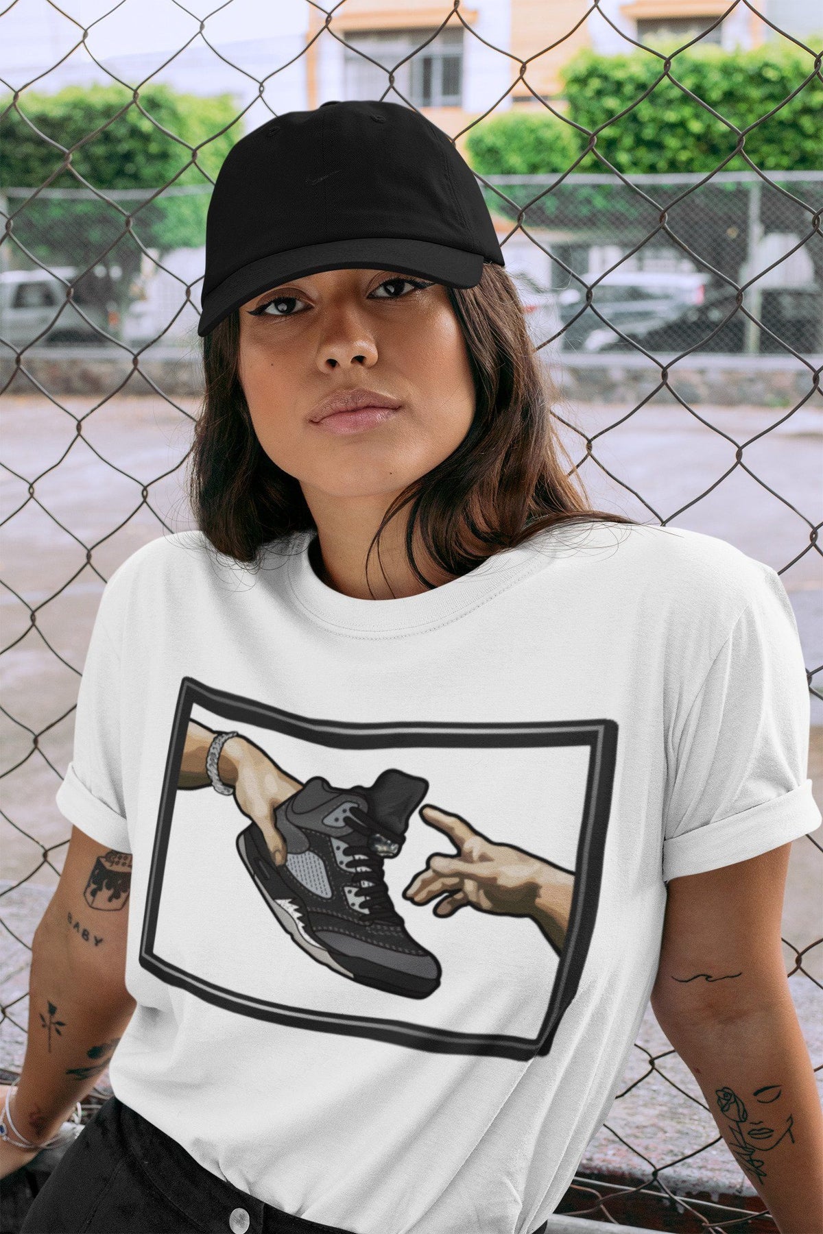 Jordan 5 Anthracite Shirt To Match Jordans Adam's Creation Sneaker Tees Jordan 5 Anthracite Drip Gear Zone Sneaker Matching Clothing Unisex Shirts