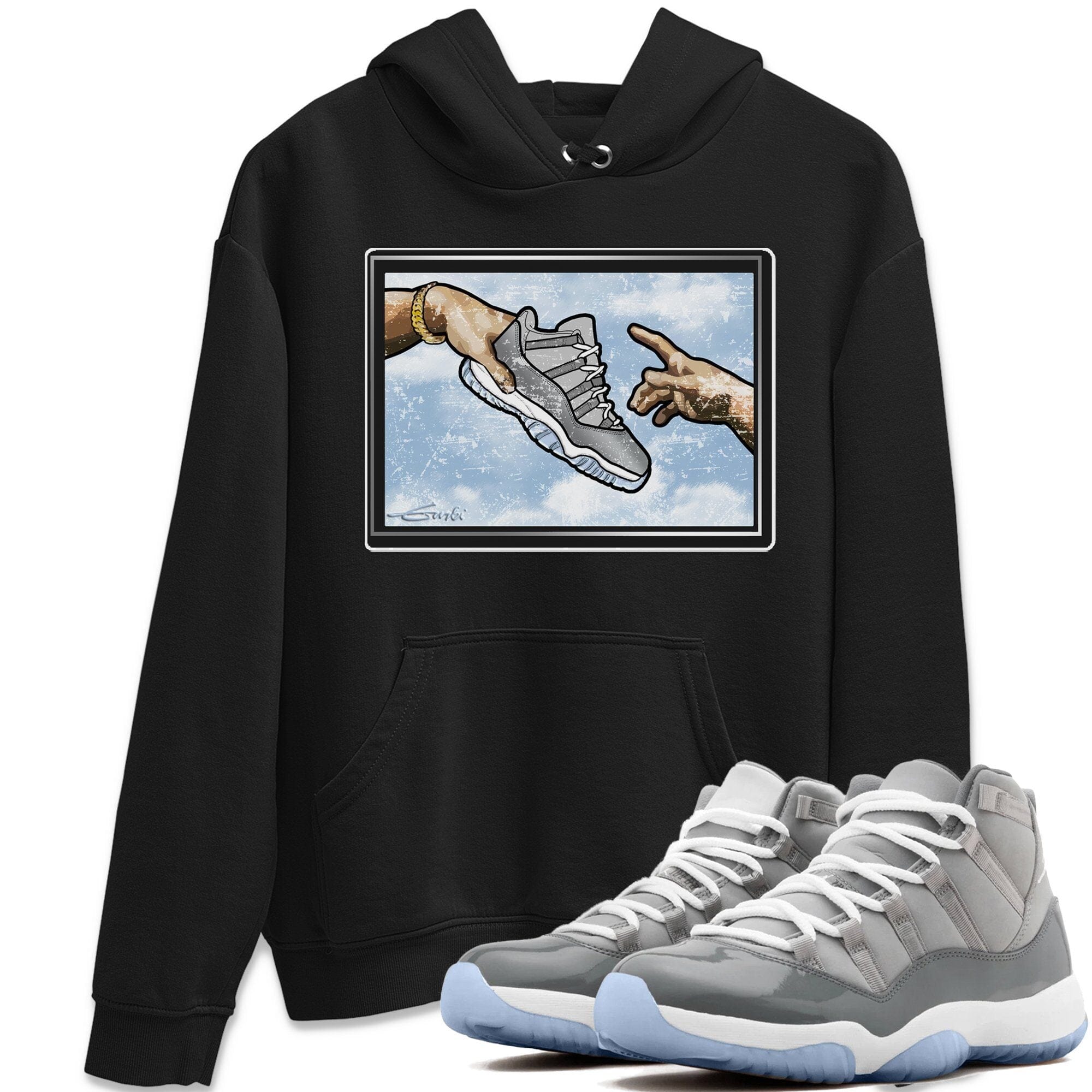 Jordan 11 Cool Grey Shirt To Match Jordans Adam's Creation Sneaker Tees Jordan 11 Cool Grey Drip Gear Zone Sneaker Matching Clothing Unisex Shirts