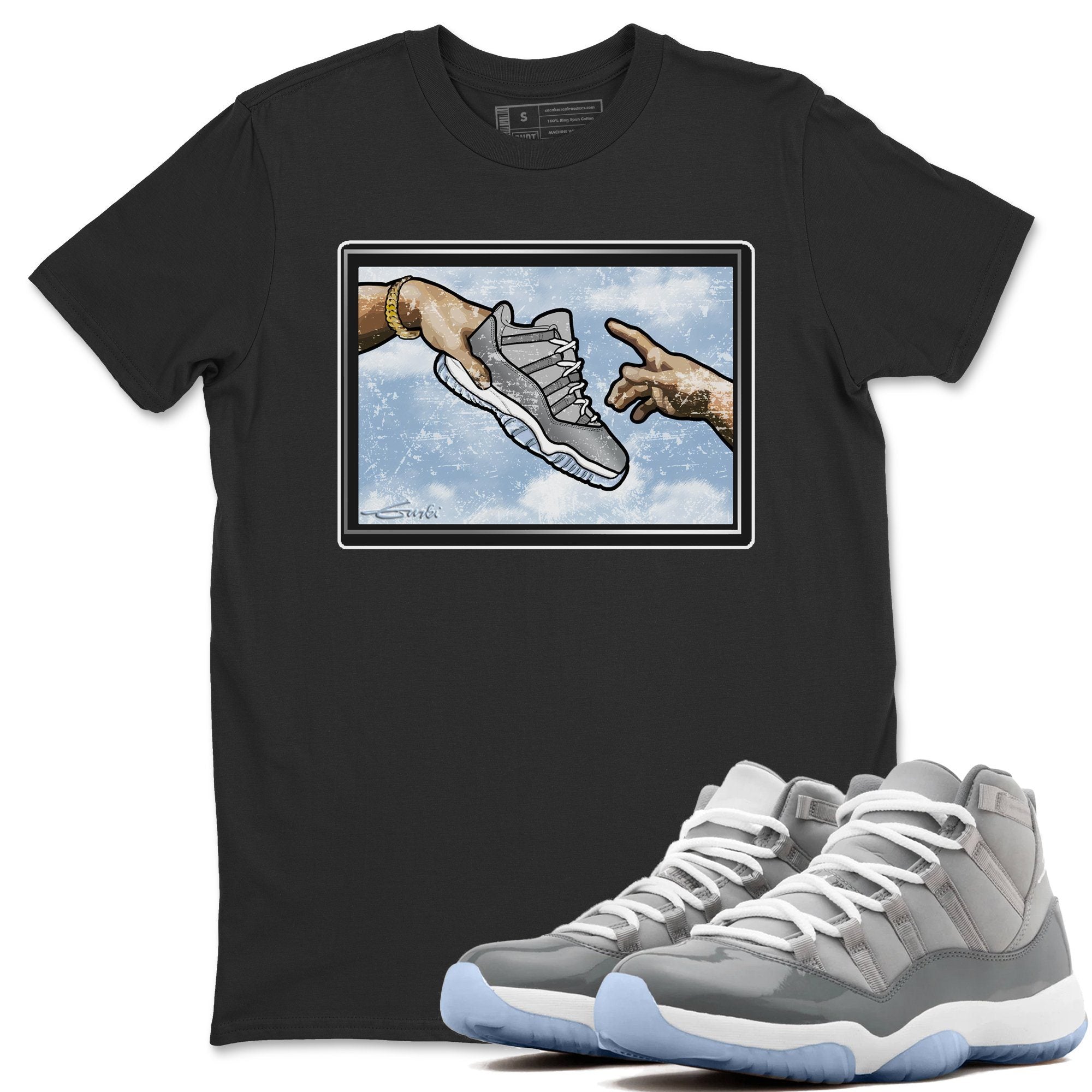 Jordan 11 Cool Grey Shirt To Match Jordans Adam's Creation Sneaker Tees Jordan 11 Cool Grey Drip Gear Zone Sneaker Matching Clothing Unisex Shirts
