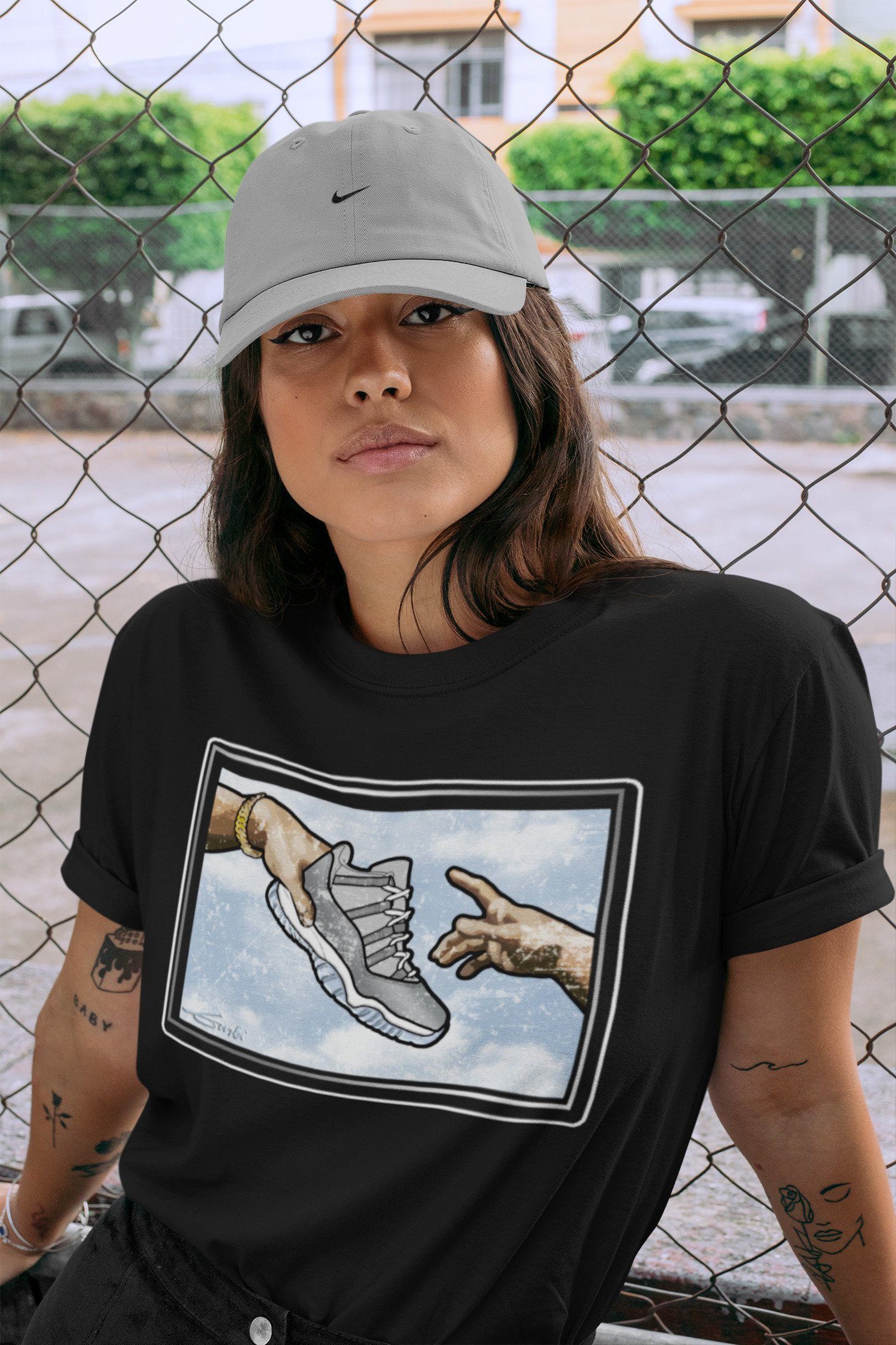 Jordan 11 Cool Grey Shirt To Match Jordans Adam's Creation Sneaker Tees Jordan 11 Cool Grey Drip Gear Zone Sneaker Matching Clothing Unisex Shirts