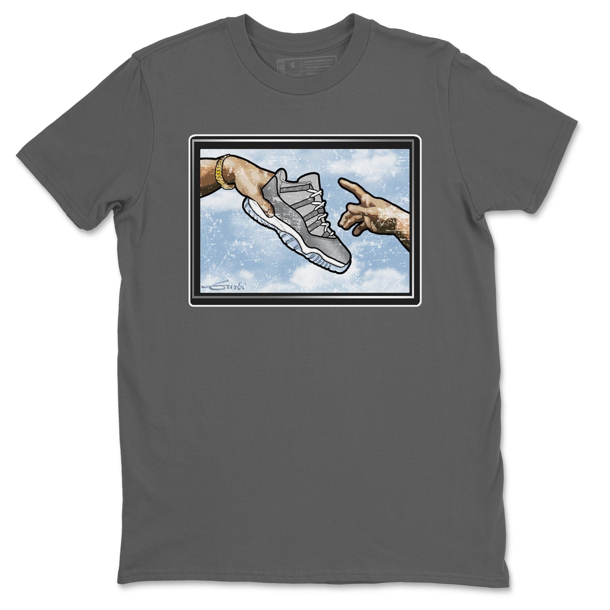 Jordan 11 Cool Grey Shirt To Match Jordans Adam's Creation Sneaker Tees Jordan 11 Cool Grey Drip Gear Zone Sneaker Matching Clothing Unisex Shirts