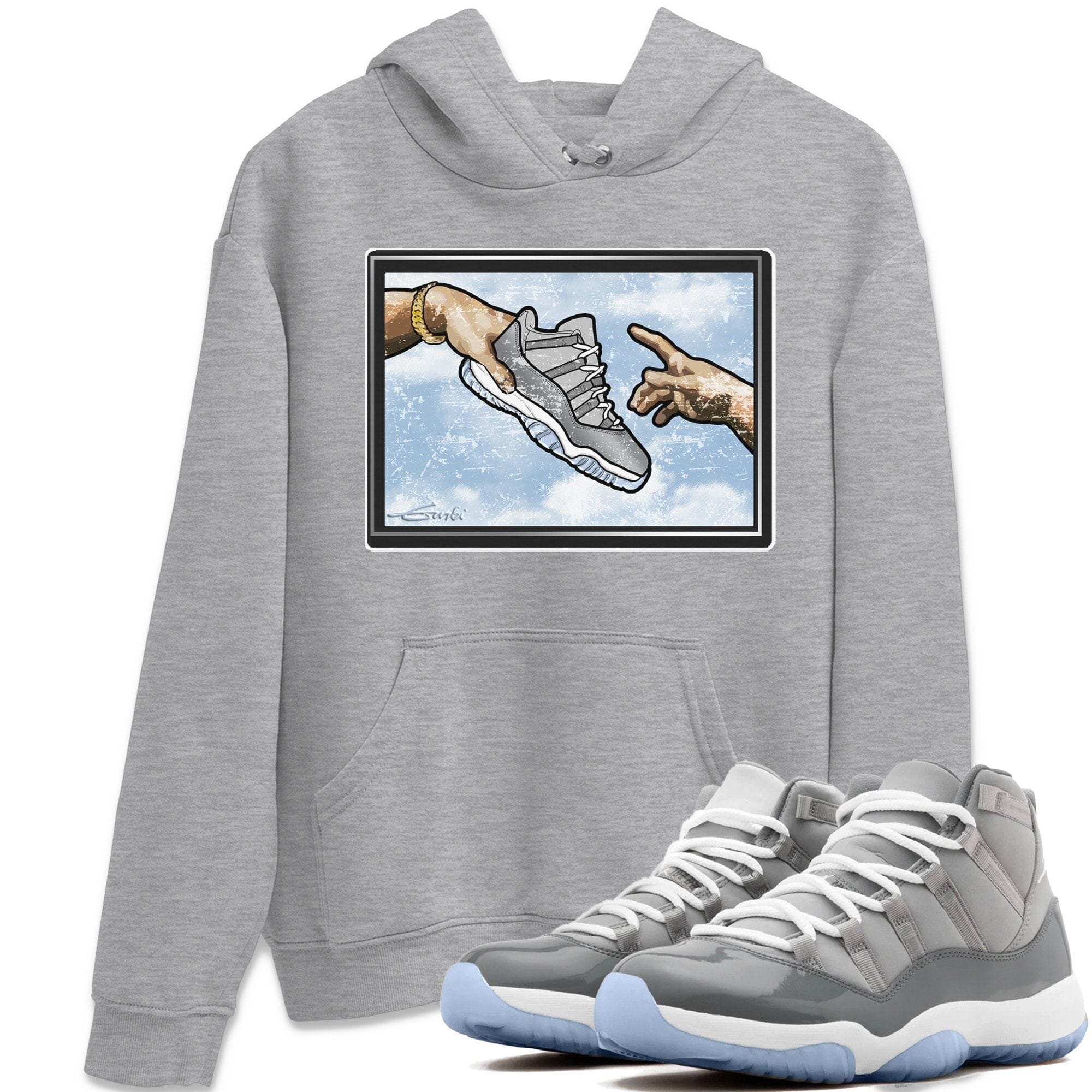 Jordan 11 Cool Grey Shirt To Match Jordans Adam's Creation Sneaker Tees Jordan 11 Cool Grey Drip Gear Zone Sneaker Matching Clothing Unisex Shirts