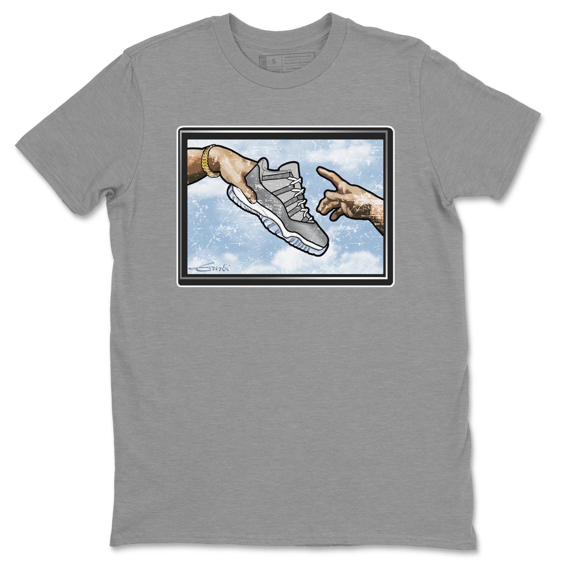 Jordan 11 Cool Grey Shirt To Match Jordans Adam's Creation Sneaker Tees Jordan 11 Cool Grey Drip Gear Zone Sneaker Matching Clothing Unisex Shirts