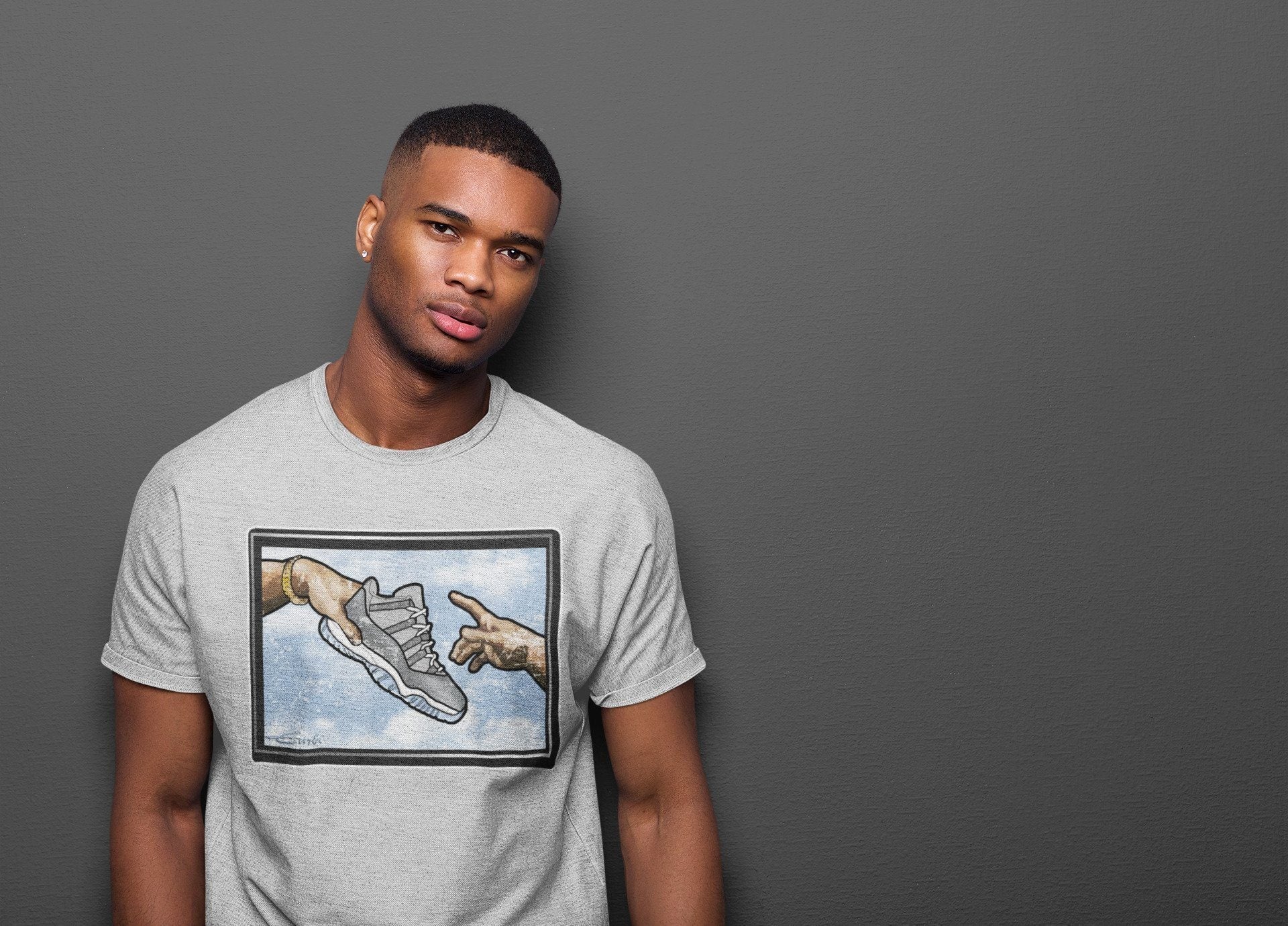 Jordan 11 Cool Grey Shirt To Match Jordans Adam's Creation Sneaker Tees Jordan 11 Cool Grey Drip Gear Zone Sneaker Matching Clothing Unisex Shirts