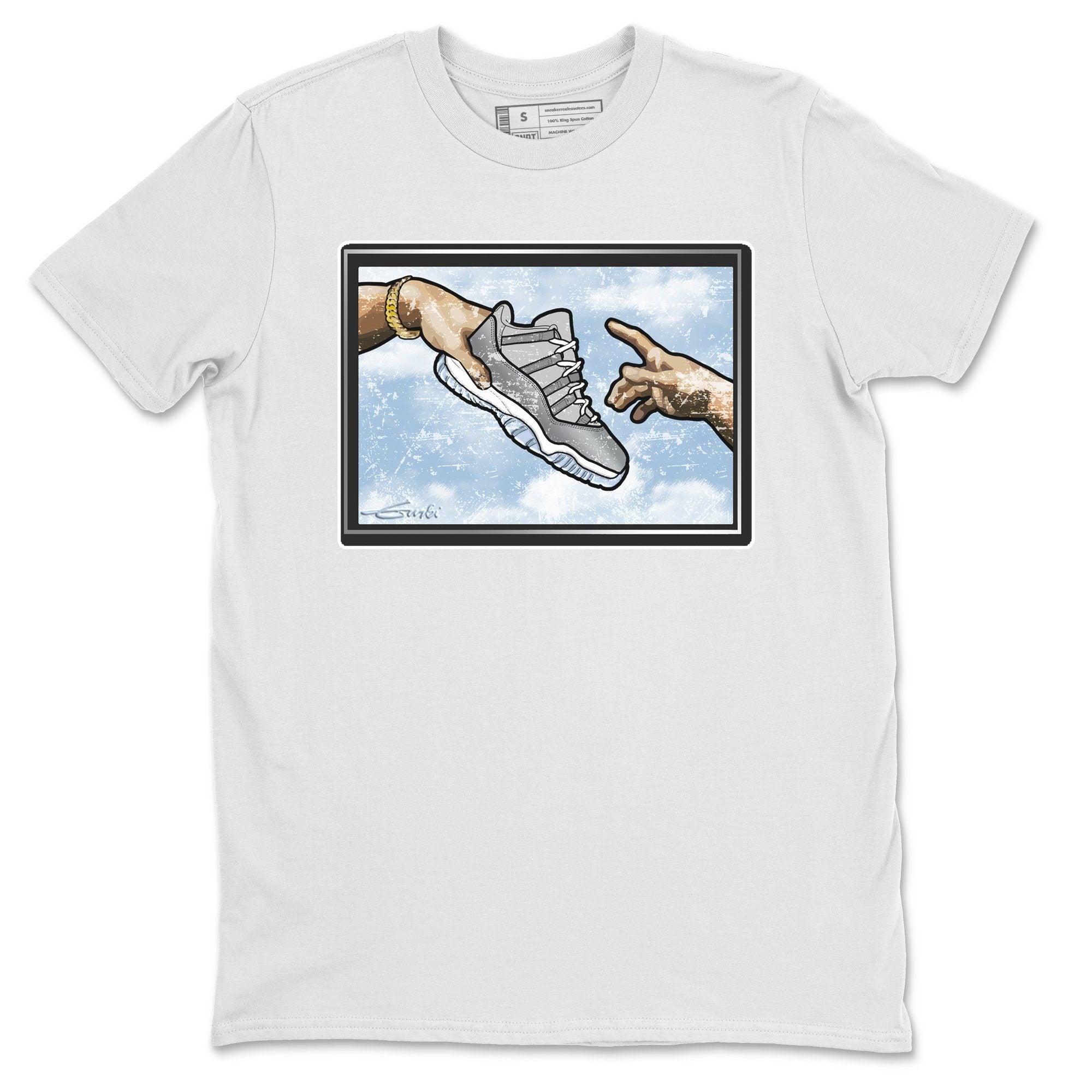 Jordan 11 Cool Grey Shirt To Match Jordans Adam's Creation Sneaker Tees Jordan 11 Cool Grey Drip Gear Zone Sneaker Matching Clothing Unisex Shirts