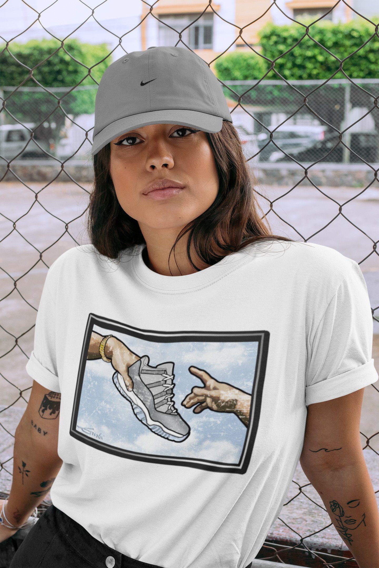 Jordan 11 Cool Grey Shirt To Match Jordans Adam's Creation Sneaker Tees Jordan 11 Cool Grey Drip Gear Zone Sneaker Matching Clothing Unisex Shirts