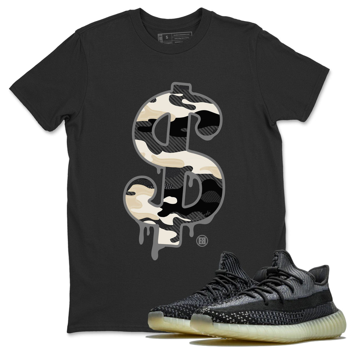 Yeezy 350 Carbon Asriel Shirt To Match Jordans Dollar Camo Sneaker Tees Yeezy 350 Carbon Asriel Drip Gear Zone Sneaker Matching Clothing Unisex Shirts