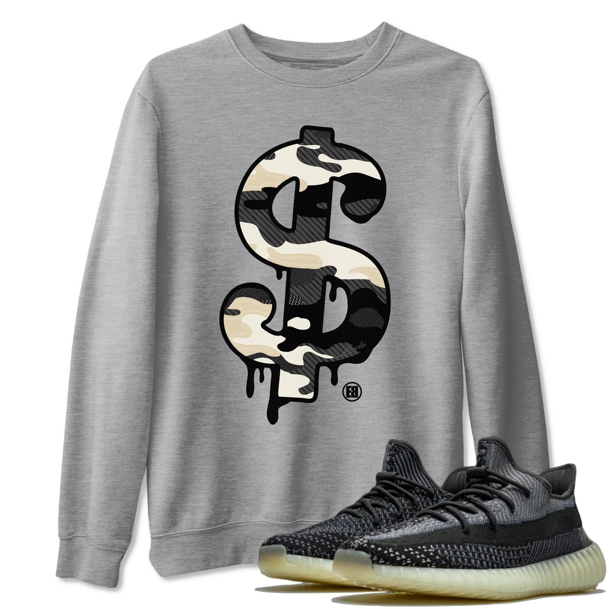 Yeezy 350 Carbon Asriel Shirt To Match Jordans Dollar Camo Sneaker Tees Yeezy 350 Carbon Asriel Drip Gear Zone Sneaker Matching Clothing Unisex Shirts