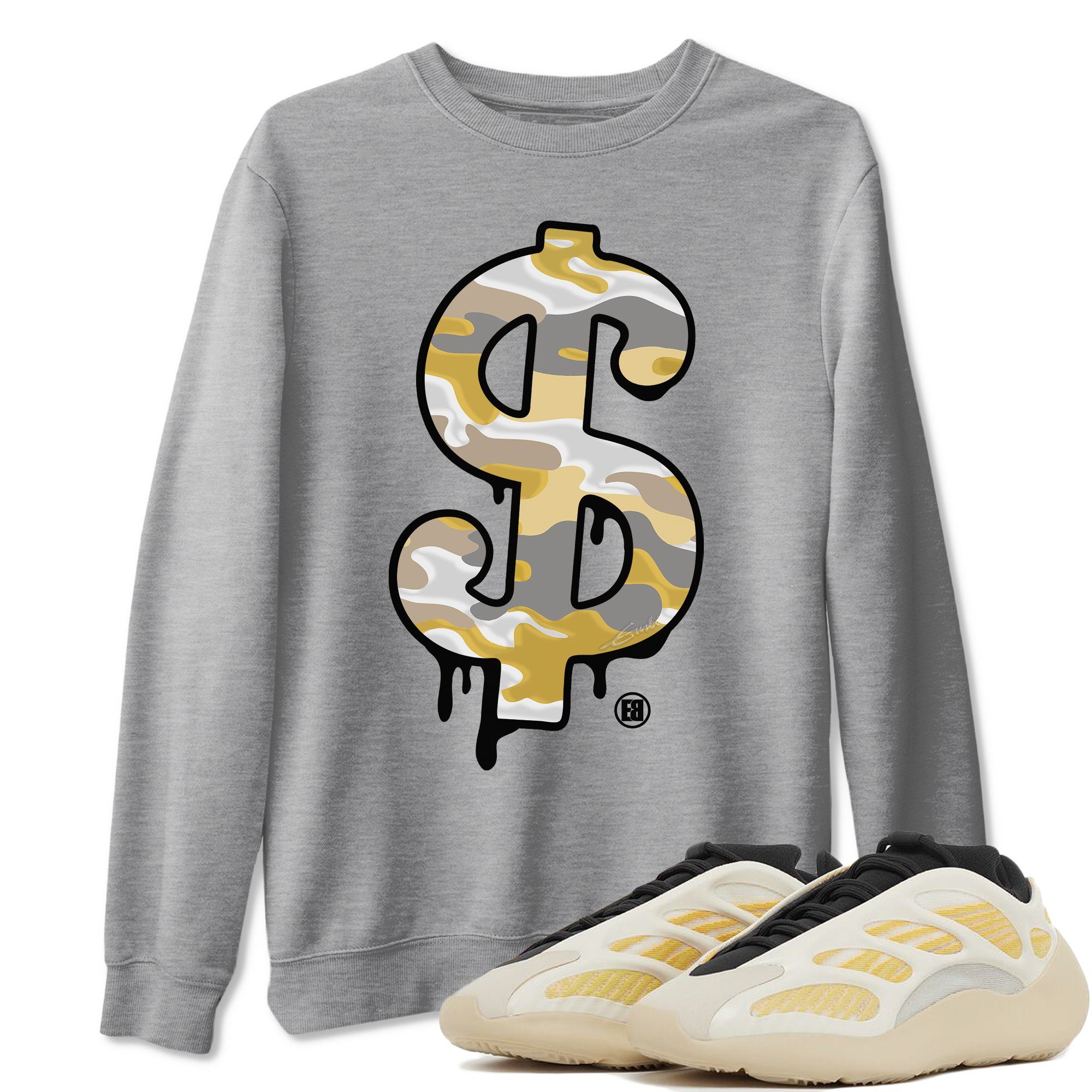 Yeezy 700 Safflower Shirt To Match Jordans Dollar Camo Sneaker Tees Yeezy 700 Safflower Drip Gear Zone Sneaker Matching Clothing Unisex Shirts