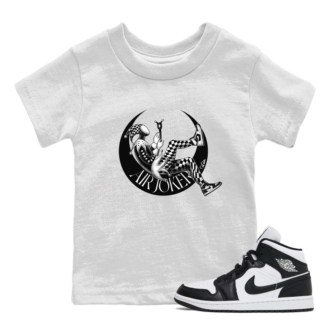 Air Jordan 1 Homage Sneaker Tees Drip Gear Zone Air Joker Sneaker Tees AJ1 Homage Shirt Kids Shirts White 1