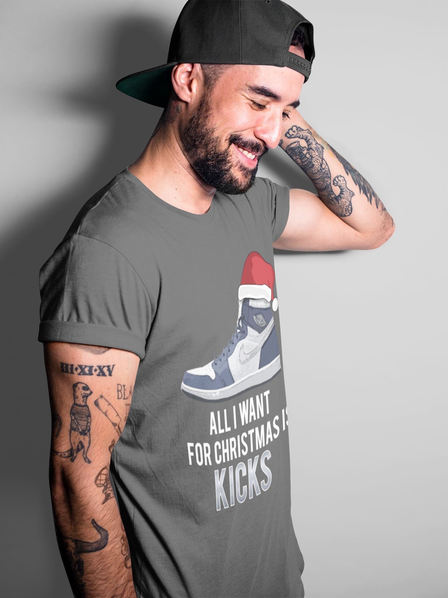 Jordan 1 Midnight Navy Shirt To Match Jordans All I Want For Christmas Is Kicks Sneaker Tees Jordan 1 Midnight Navy Drip Gear Zone Sneaker Matching Clothing Unisex Shirts