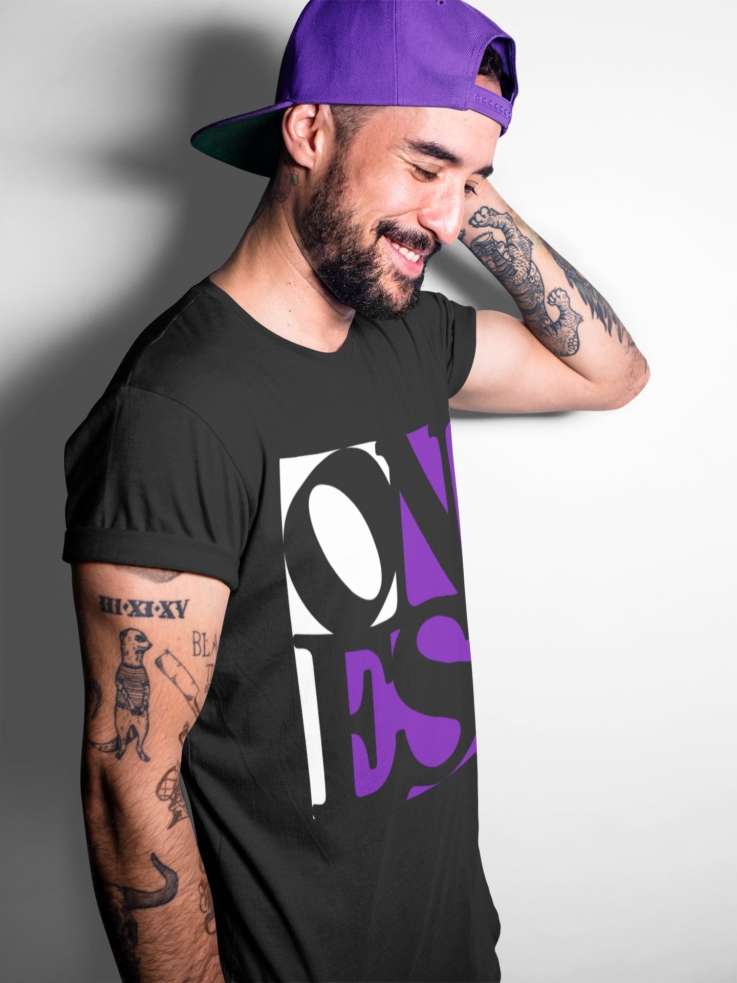 Jordan 1 Court Purple Sneaker Matching T-Shirt Ones Sneaker Tees Jordan 1 Court Purple Sneaker Release Tees Crew Neck Tees