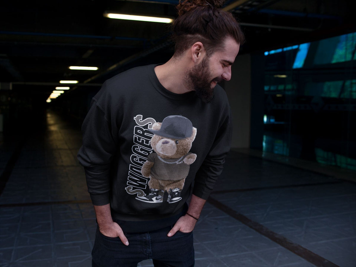 Jordan 1 Dark Mocha Sneaker Matching T-Shirt Bear Swaggers Sneaker Tees Jordan 1 Dark Mocha Sneaker Release Tees Crew Neck Tees