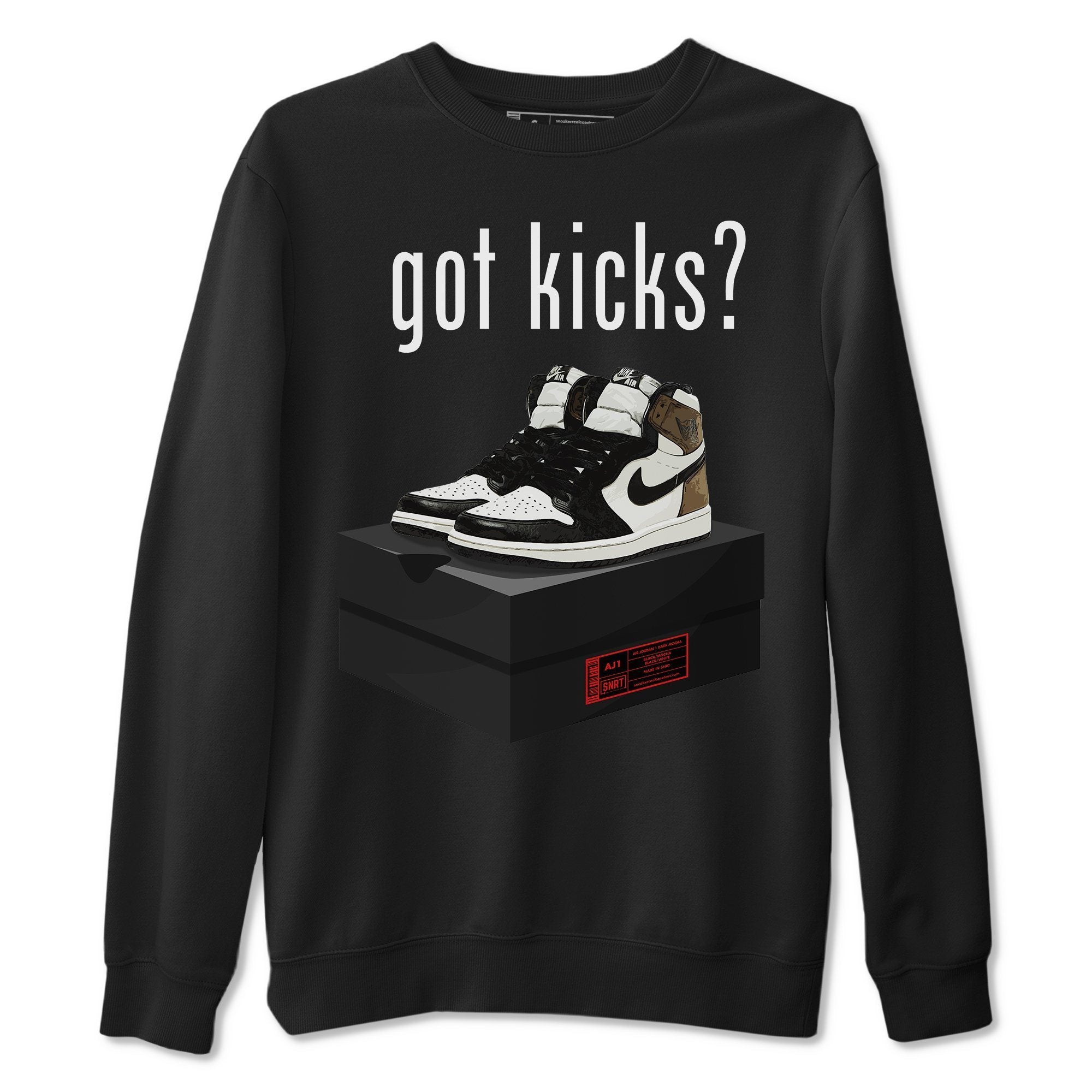 Jordan 1 Dark Mocha Sneaker Matching T-Shirt Got Kicks Sneaker Tees Jordan 1 Dark Mocha Sneaker Release Tees Crew Neck Tees