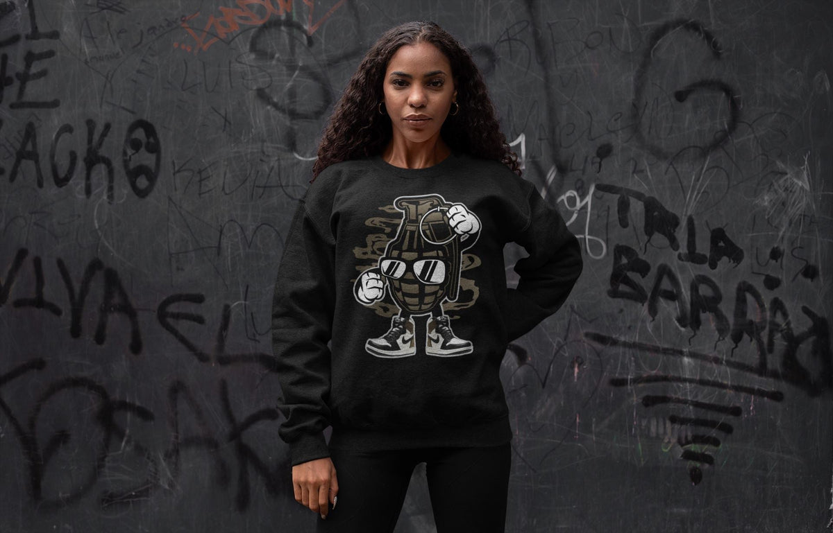 Jordan 1 Dark Mocha Sneaker Matching T-Shirt Grenade Sneaker Tees Jordan 1 Dark Mocha Sneaker Release Tees Crew Neck Tees