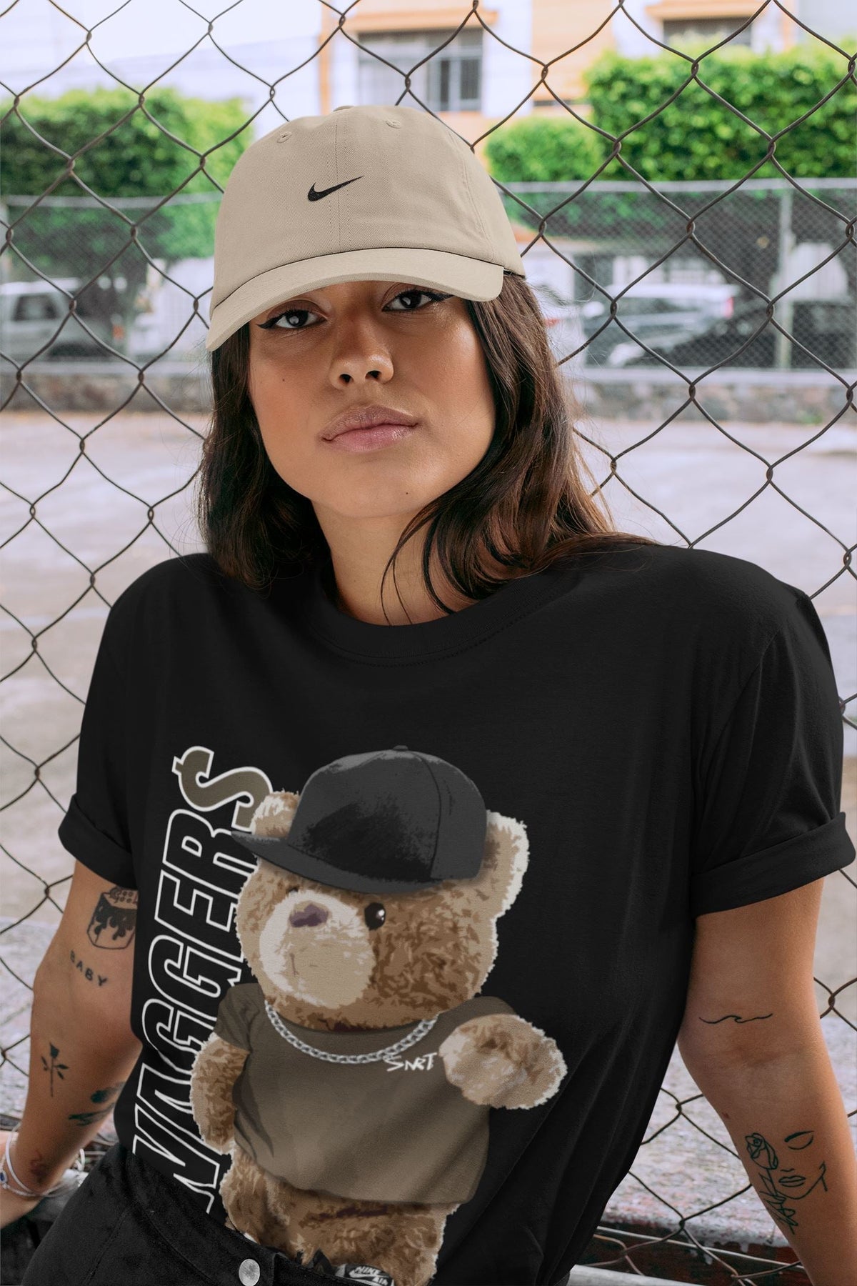 Jordan 1 Dark Mocha Sneaker Matching T-Shirt Bear Swaggers Sneaker Tees Jordan 1 Dark Mocha Sneaker Release Tees Crew Neck Tees