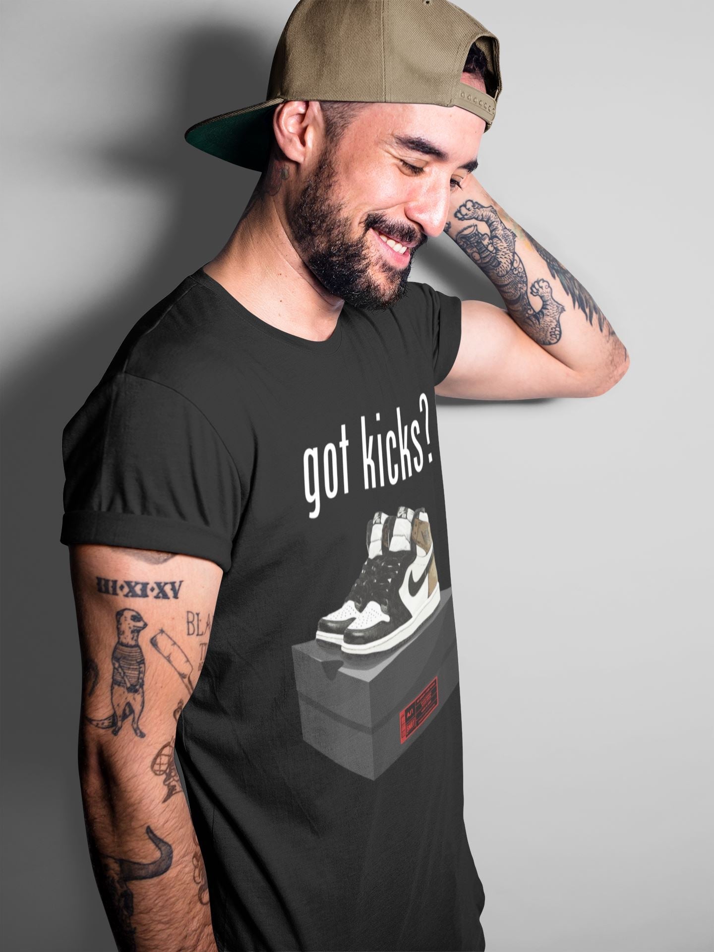 Jordan 1 Dark Mocha Sneaker Matching T-Shirt Got Kicks Sneaker Tees Jordan 1 Dark Mocha Sneaker Release Tees Crew Neck Tees