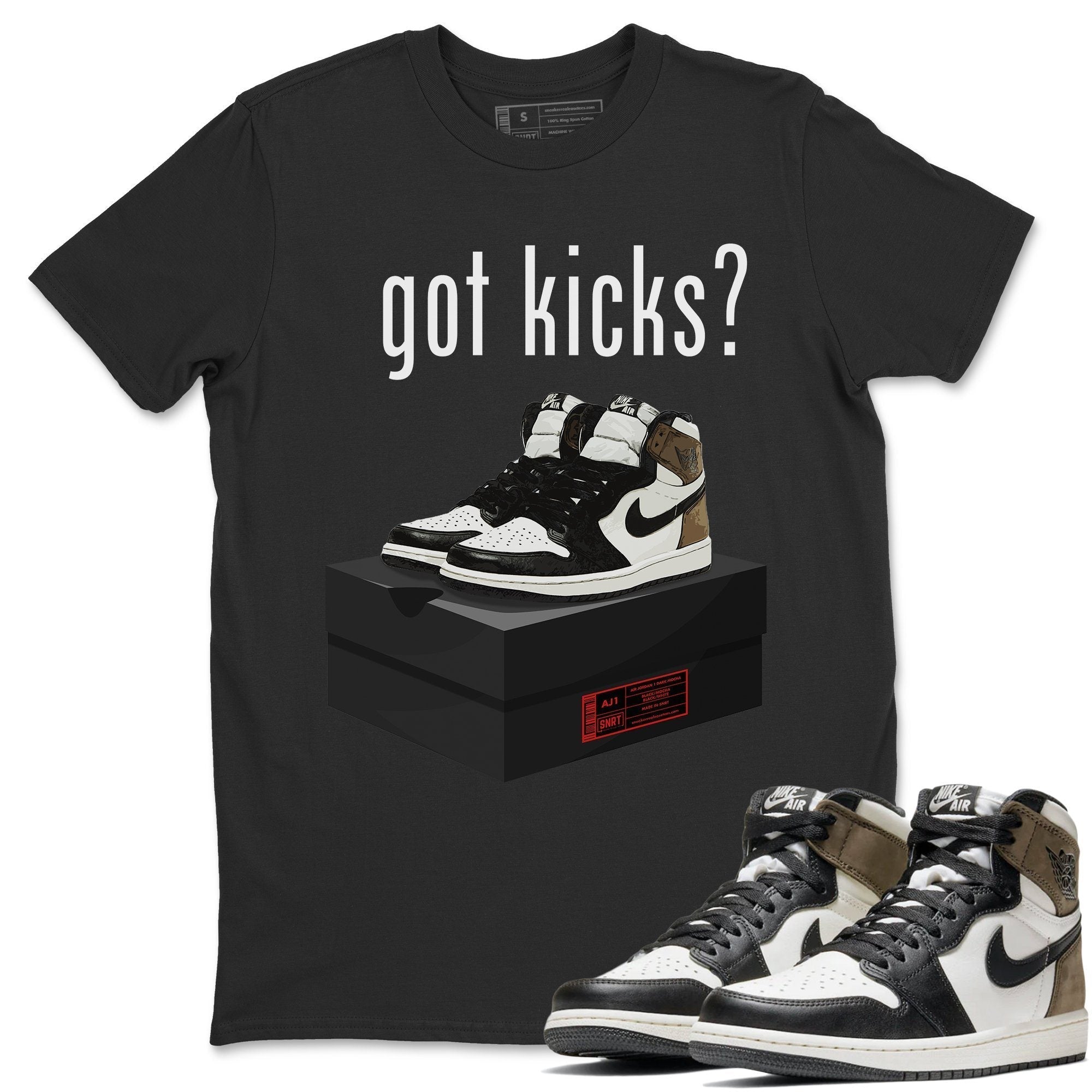 Jordan 1 Dark Mocha Sneaker Matching T-Shirt Got Kicks Sneaker Tees Jordan 1 Dark Mocha Sneaker Release Tees Crew Neck Tees