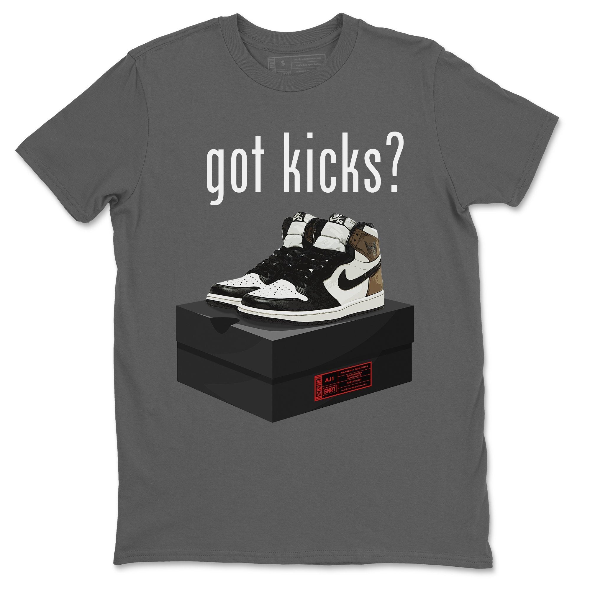 Jordan 1 Dark Mocha Sneaker Matching T-Shirt Got Kicks Sneaker Tees Jordan 1 Dark Mocha Sneaker Release Tees Crew Neck Tees