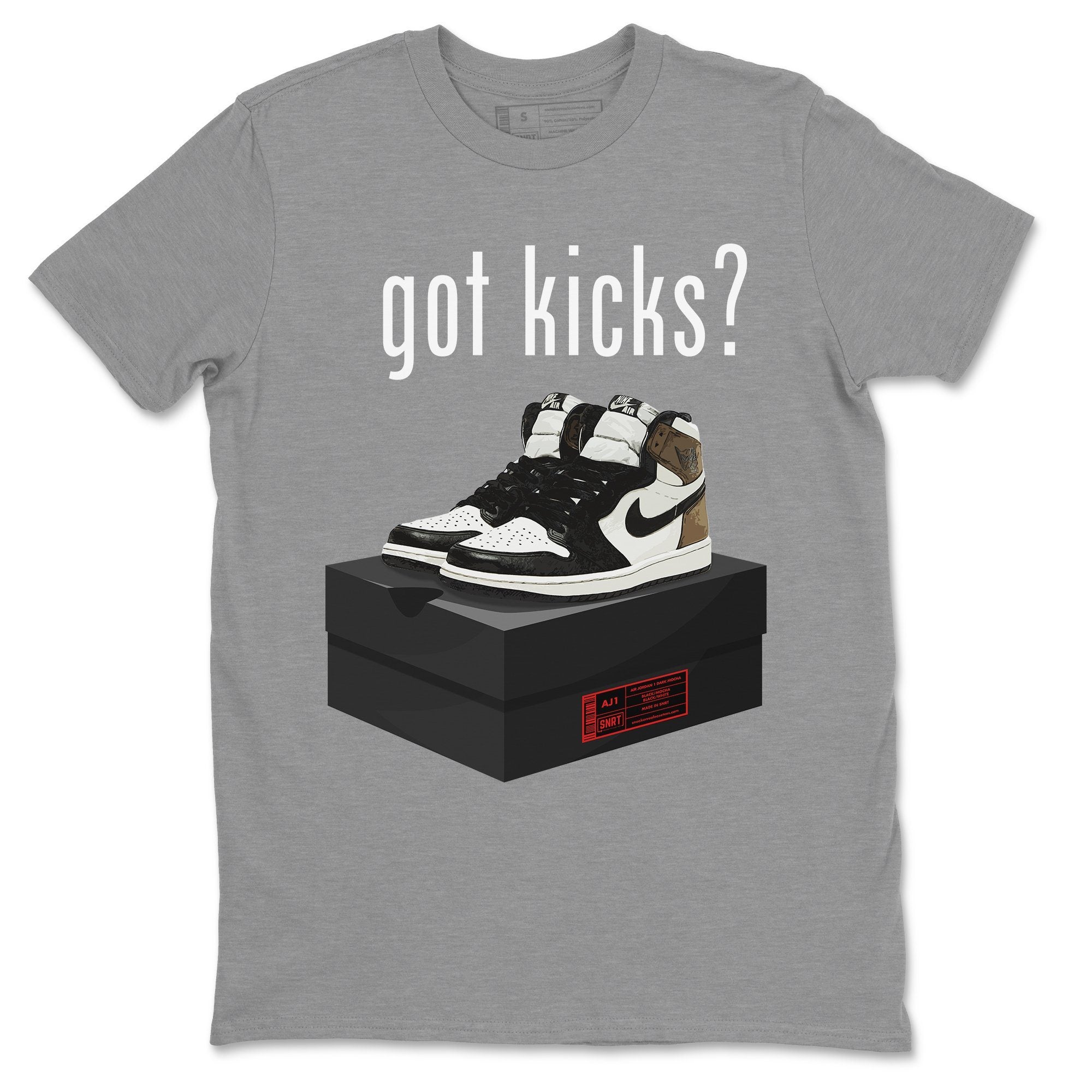 Jordan 1 Dark Mocha Sneaker Matching T-Shirt Got Kicks Sneaker Tees Jordan 1 Dark Mocha Sneaker Release Tees Crew Neck Tees