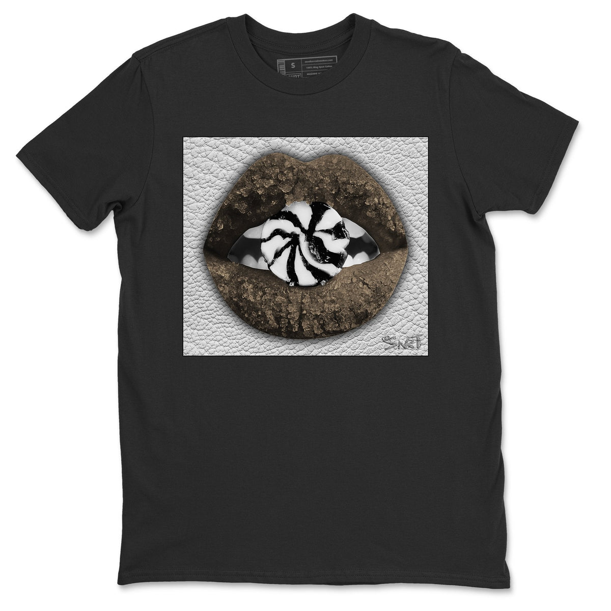 Jordan 1 Dark Mocha Sneaker Matching T-Shirt Lips Candy Sneaker Tees Jordan 1 Dark Mocha Sneaker Release Tees Crew Neck Tees