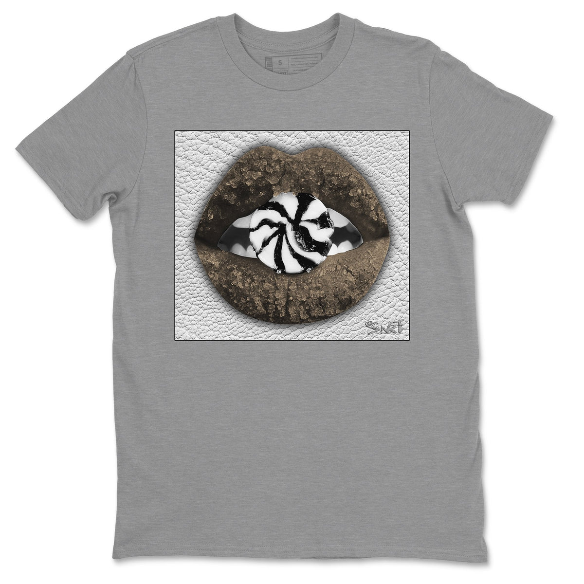 Jordan 1 Dark Mocha Sneaker Matching T-Shirt Lips Candy Sneaker Tees Jordan 1 Dark Mocha Sneaker Release Tees Crew Neck Tees