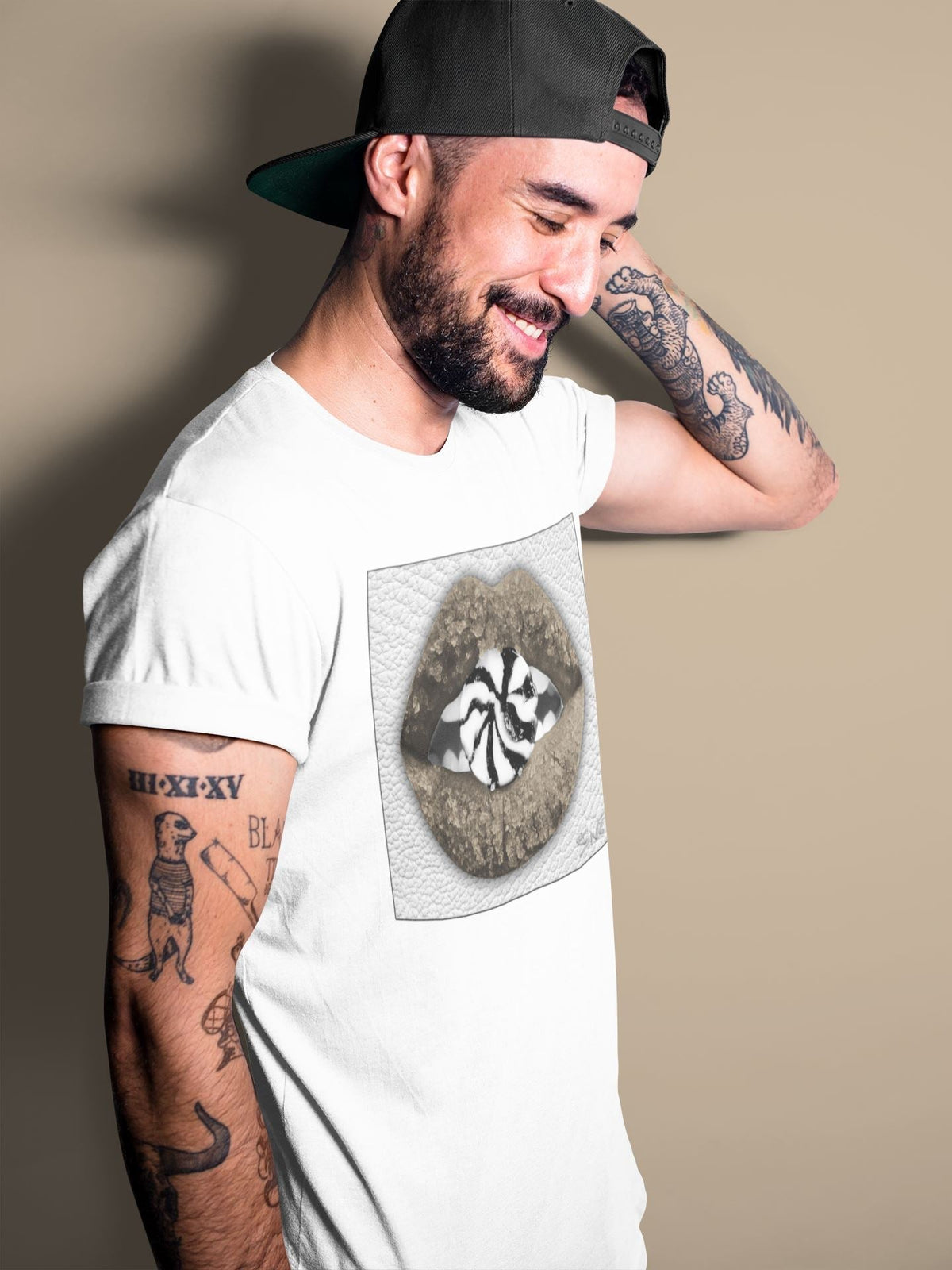 Jordan 1 Dark Mocha Sneaker Matching T-Shirt Lips Candy Sneaker Tees Jordan 1 Dark Mocha Sneaker Release Tees Crew Neck Tees
