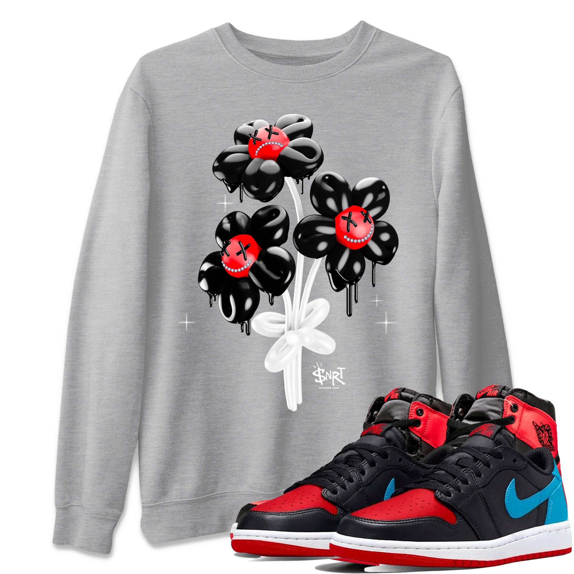 Balloon Bouquet Unisex Tops - Air Jordan 1 Satin Bred