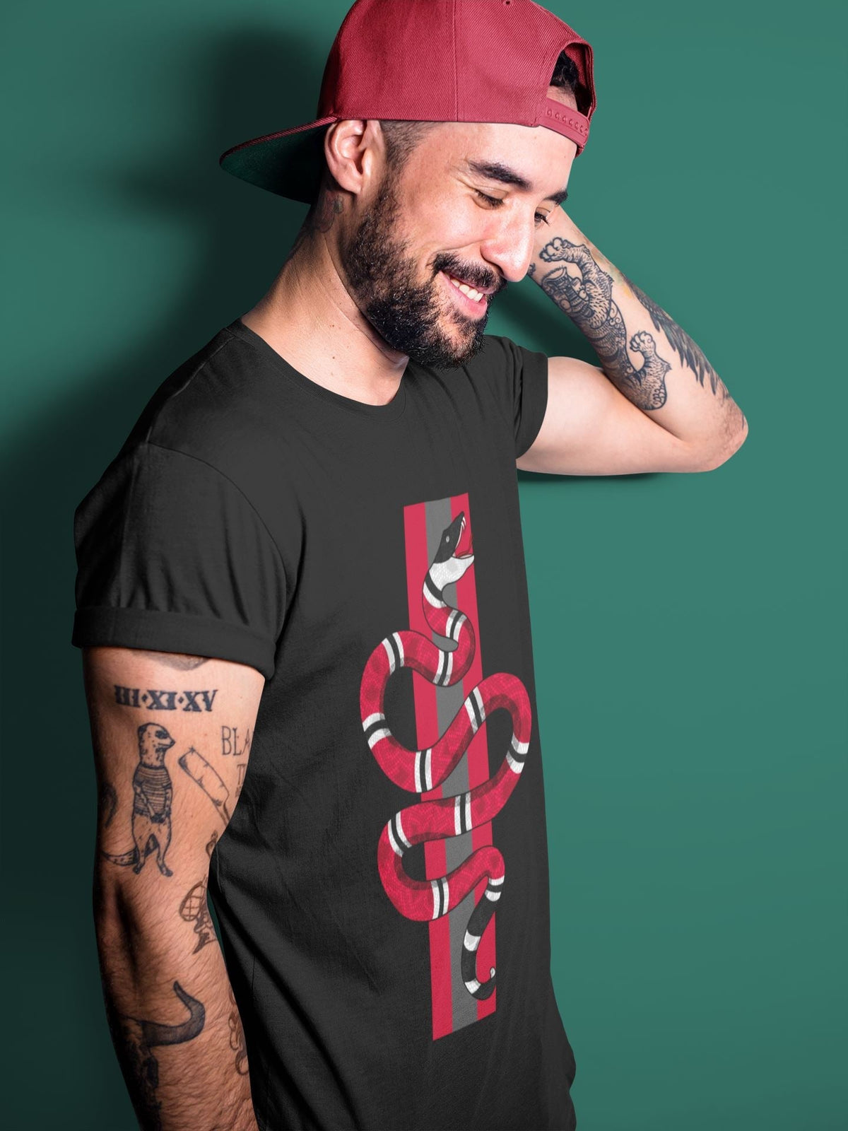 Jordan 1 Satin Red Sneaker Matching T-Shirt Snake Sneaker Tees Jordan 1 Satin Red Sneaker Release Tees Crew Neck Tees