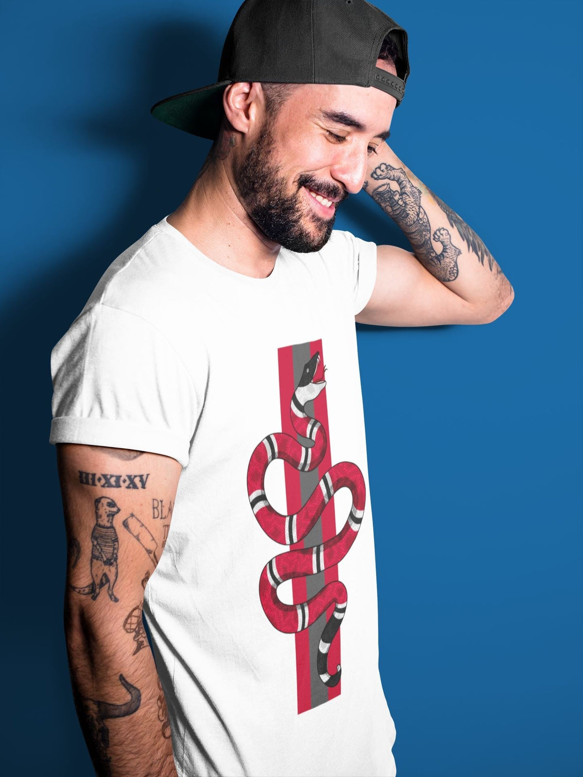 Jordan 1 Satin Red Sneaker Matching T-Shirt Snake Sneaker Tees Jordan 1 Satin Red Sneaker Release Tees Crew Neck Tees