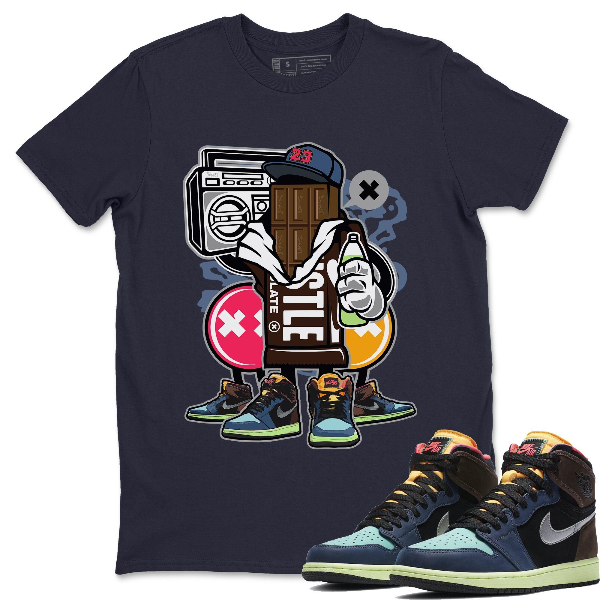 Jordan 1 Bio Hack Sneaker Match Tees Chocolate Squad Sneaker Tees Jordan 1 Bio Hack Jordan to match sneaker T-Shirt Crew Neck Shirts