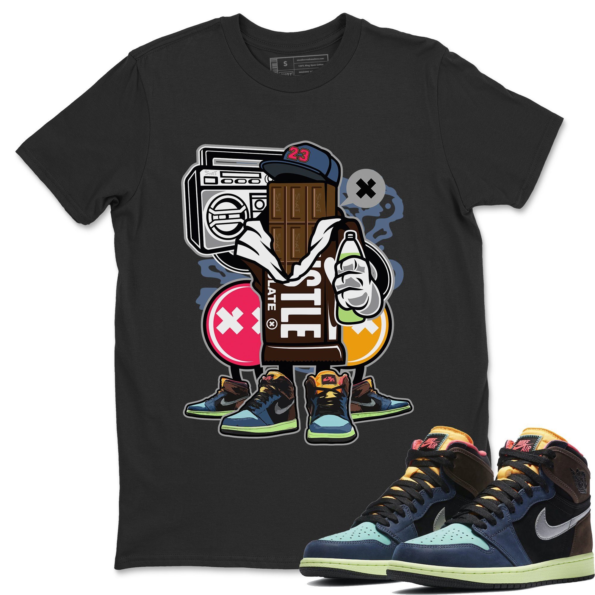 Jordan 1 Bio Hack Sneaker Match Tees Chocolate Squad Sneaker Tees Jordan 1 Bio Hack Jordan to match sneaker T-Shirt Crew Neck Shirts